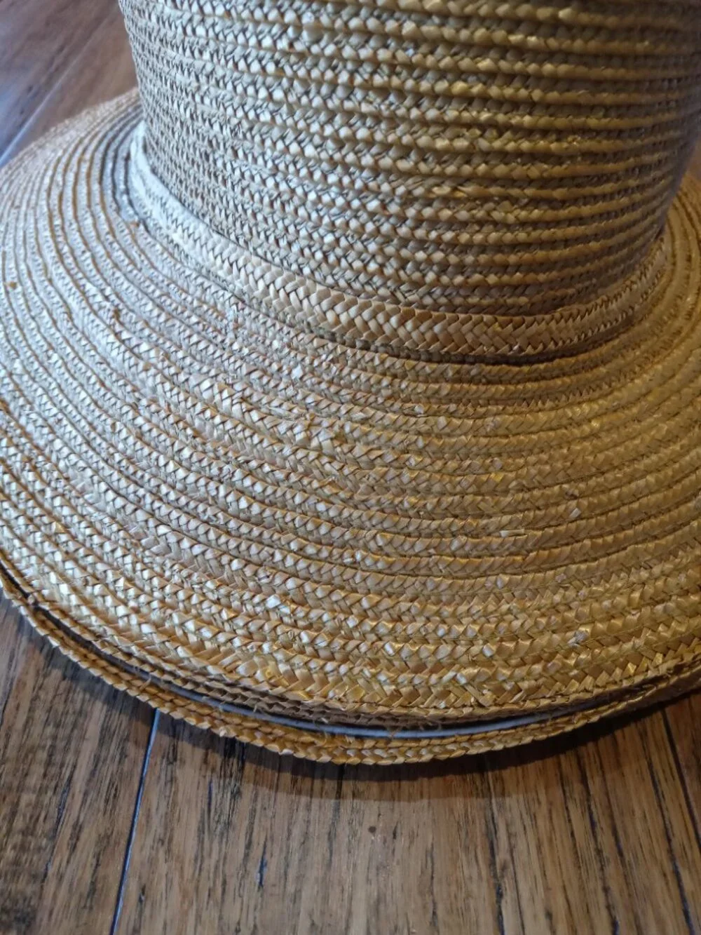 (flawed) ERIC JAVITS raffia sun hat vintage (OS) - Picture 3 of 13